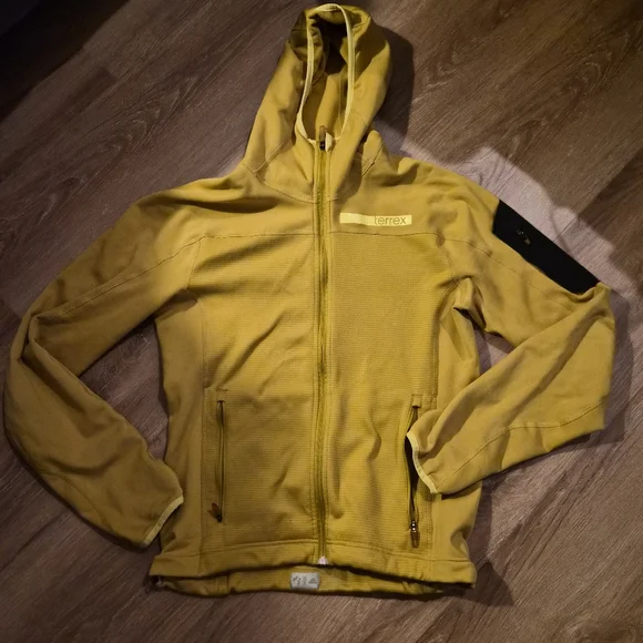 Adidas Terrex Yellow Outdoor Jacket Medium - Picture 2 of 6